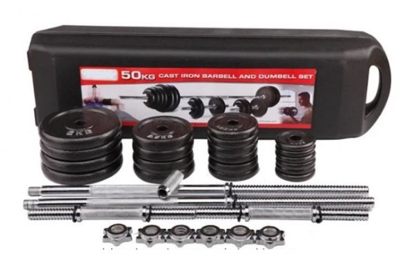 YORK 50KG CASTIRON D.BELL SET