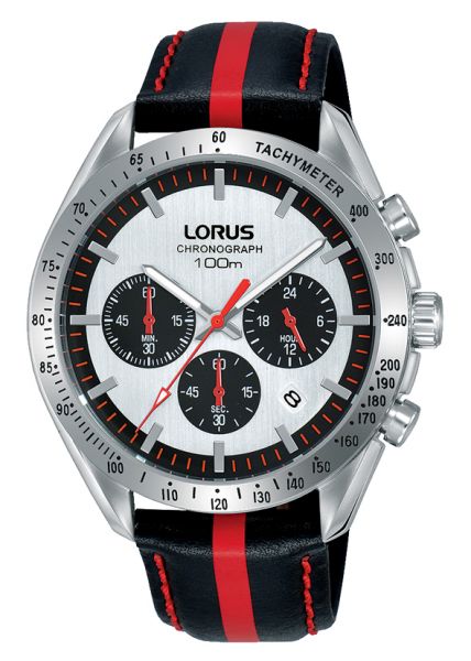 lorus chronograph 100m mens watch