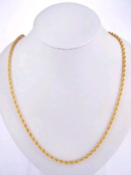 18K Gold Stainless Steel Twist Chain