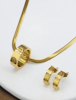 18K Gold Plated Roman Jewelry Set #08