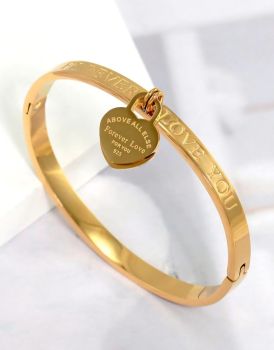 Stainless Heart Bangle