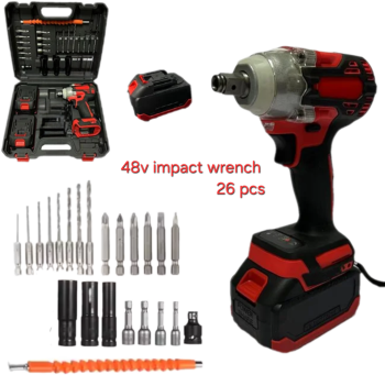 48v impact wrench - 26 pc kit