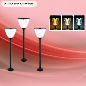 Tri Color Solar Garden Light - 8249-34