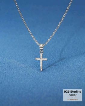 S925 Sterling Silver Cross Necklace