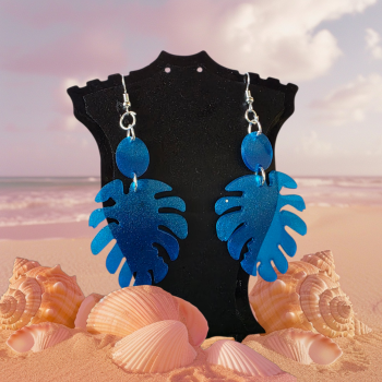 Monstera Tropical Resin Earring