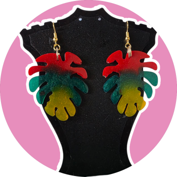 Reggae Rasta Color Earring 