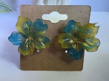 Fiji Day Plumeria Inspired Large Stud Earring