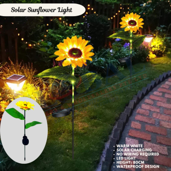 Solar Sunflower Light - 8249-74