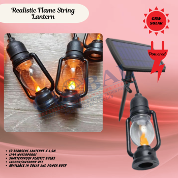 Realistic Flame Lantern String Light