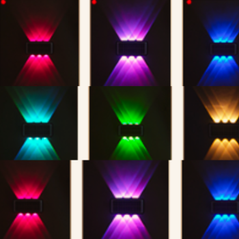 Solar powered RGB wall mounted