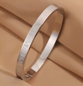 304 Stainless Unisex Greek Key Bangle