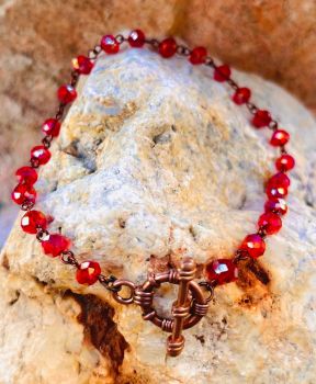 Anklet - Siam AB Toggle Clasp. 