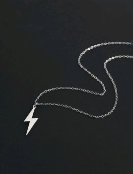 Stainless Steel Lightning Bolt Necklace