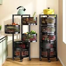 5 Layer Metal Rotating Basket Kitchen Rack