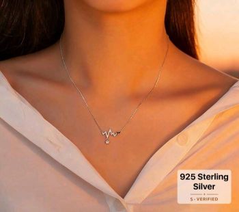 S925 Sterling Silver Heart-Beat Necklace