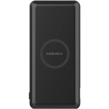 Momax 10000mAh Premium USB-C PD & Wireless Fast Charging Power Bank - Black
