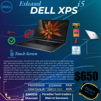 Dell XPS | 8GB DDR3 128GB MSATA SSD 13.3″ FHD Touch Screen W10 Pro