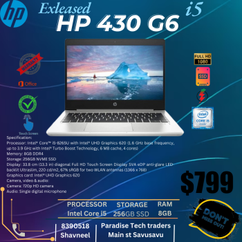 HP ELITEBOOK 840 G6 i5 | 8GB DDR4 | 256GB NVMe Touch Screen