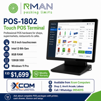 RMAN POS-1802 18.5” Touch POS Terminal – Windows 11 Pro
