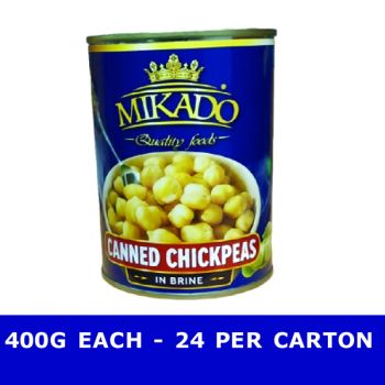 Mikado Canned Chickpeas. 400G Each. 24 Per Carton