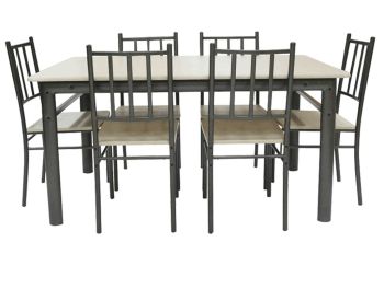 SUNGATE 7PCE METAL DINING SET