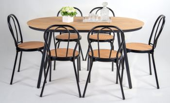 AUTUMN 7 PC METAL DINING SET