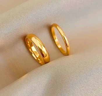 2 Piece Stainless Ring set Size 7