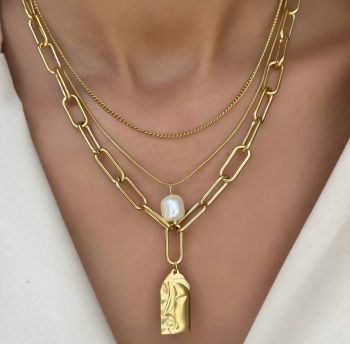 3 Layer Chunky Necklace SS