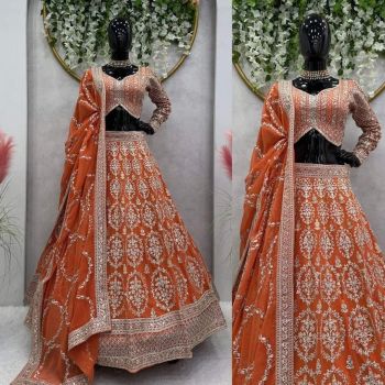Orange Lehenga SLB01