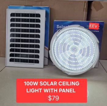 100w solar ceiling light with remote