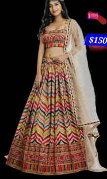 Multi color lahenga