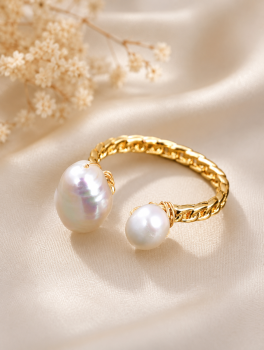 Freshwater White Pearl Ring