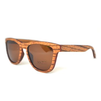 MANA - Zebra Skateboard Wood Polarised Sunglasses