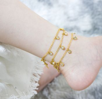18k Gold Plated PVD Anklet