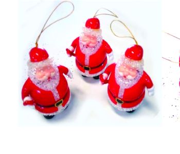 Decorative Hanging Santas 3 For 