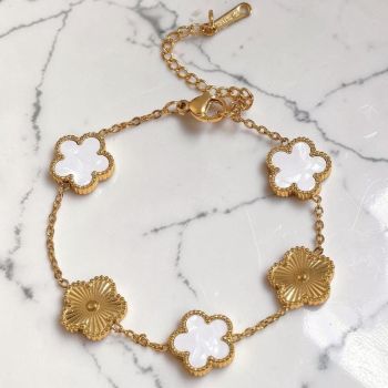 18K Gold Plated Lucky Clover Bracelet #09