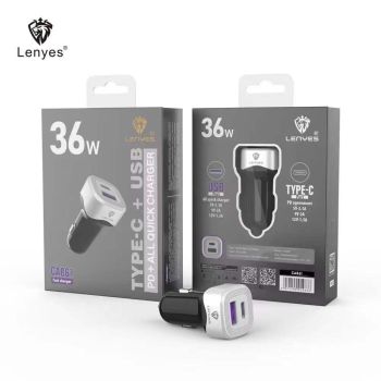 LENYES CA861 USB+TYPE C IN-CAR PHONE CHARGER