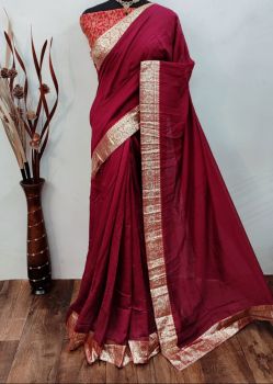 GEORGETTE SAREE MAROON