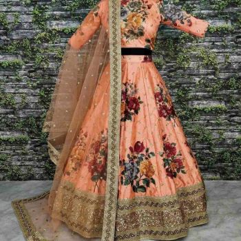 SLO25 FC Orange lehenga 