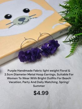 Purple hoop earrings 