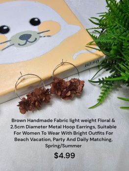 Brown hoop earrings 