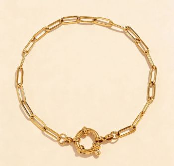 O Clasp Paper Clip Bracelet