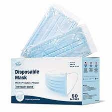 Disposal Face Mask (50 pcs-Blue)