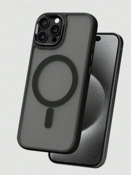 FROSTED BACK MAGSAFE IPHONE CASES IN BLACK