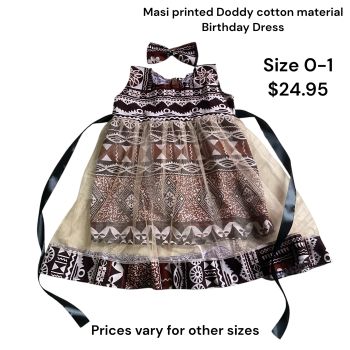 Masi material Single layer Lace dress 