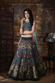 116-Lehenga- Green -UPTo 42 Bust & Waist 