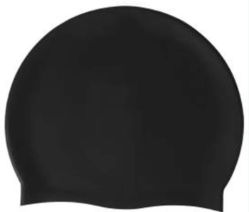SILICONE SWIMMING CAP BLK SC