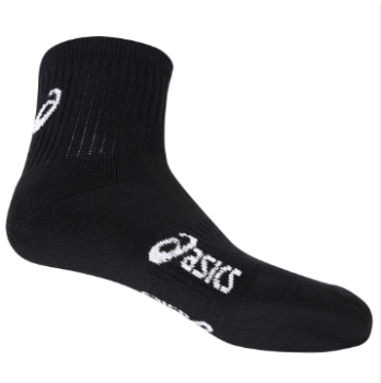 ASICS PACE QTR SOCK TRIPLE BLK -SZ. 12+