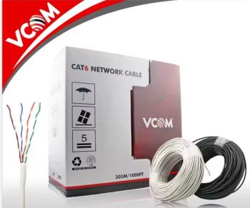 VCOM-UTP-Cat6-4pair-0-57CCA-CABLE-CAT-6-305M-GREY