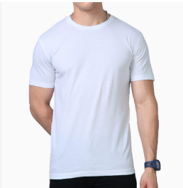 SW 100% COTTON ROUND NECK TEE - WHITE